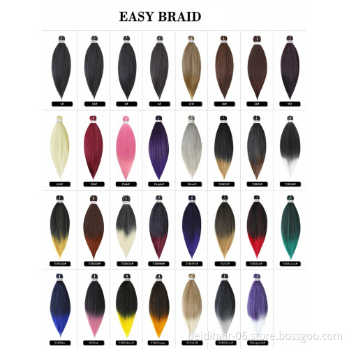 26inch 20inch Easy Braids Prestretched EZ Braiding Hair Hot Water Setting Yaki Straight Soft Jumbo Braid Synthetic Hair